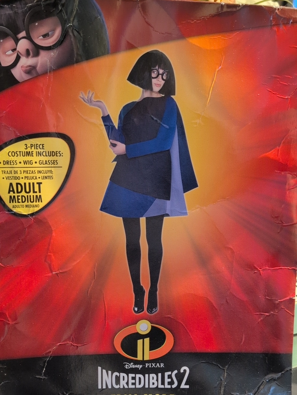 Disney Incredibles 2 Edna Mode Costume - Black & Blue